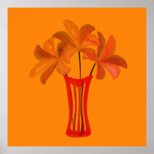 Póster Silencio acuarela brillante en vase