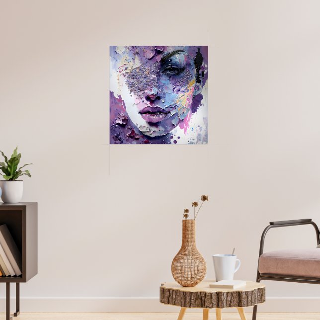Póster "Silencio cristalino" - Un retrato morado (Salón 3)