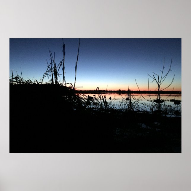 Póster Silencio en la ciega del pato de Arkansas (Frente)