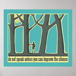 Póster Silencio forestal