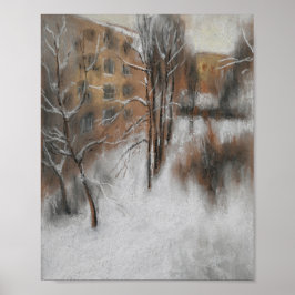 Póster Silencio Invernal junto a la Ventana