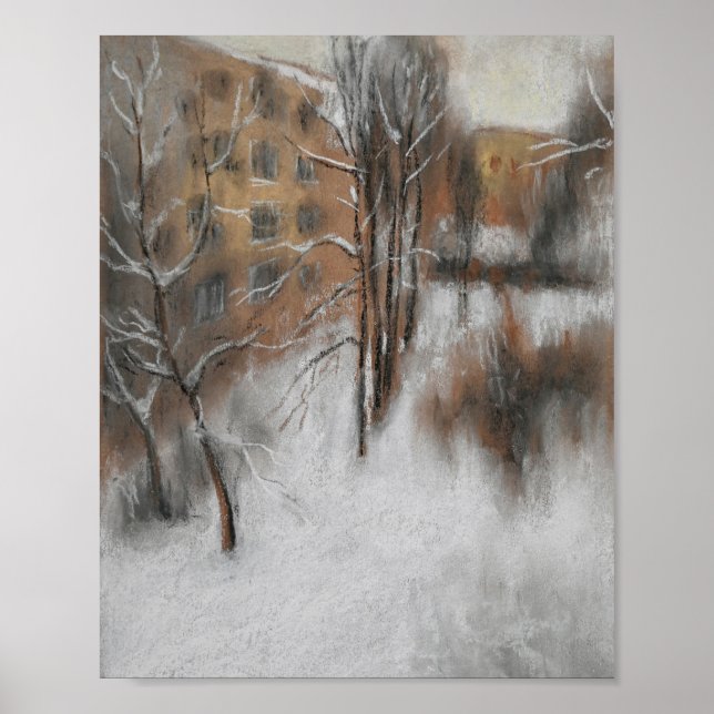 Póster Silencio Invernal junto a la Ventana (Frente)