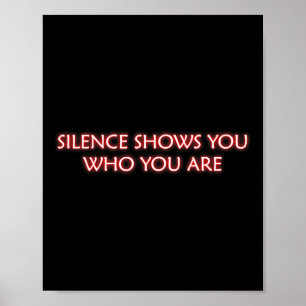 Póster Silencio Mostrar Quién Eres Meditación Mindfulness