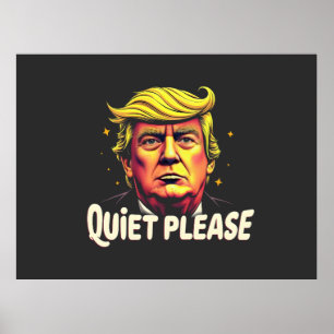 Póster Silencio, por favor, Trump, debate presidencial en