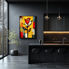 Póster Silent Bloom — Expresionismo abstracto contemporán