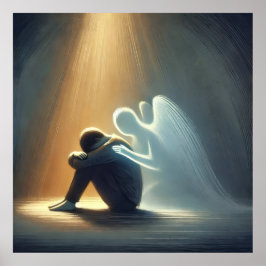 Póster Silent Comfort Angel of Light Spiritual Healing