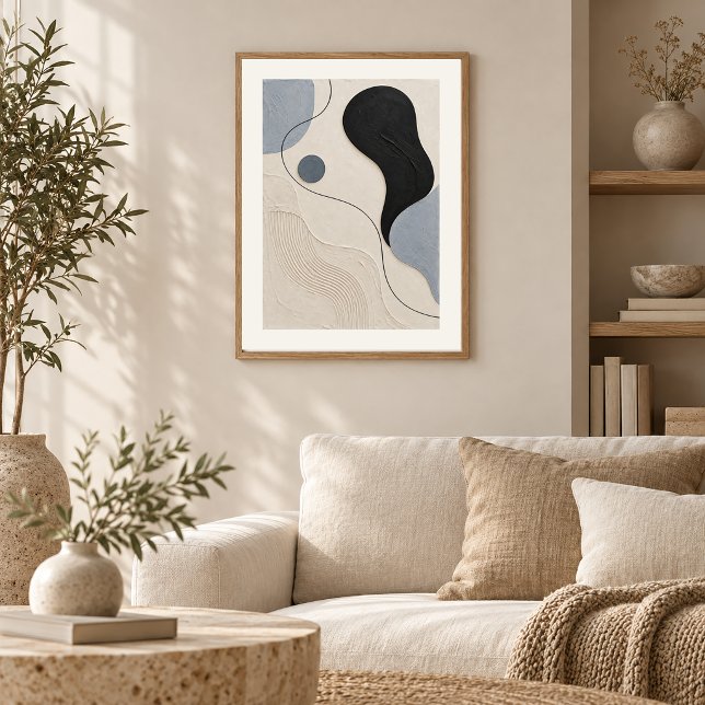 Póster Silent Flow | Minimal Abstract Plaster Art Print (Subido por el creador)