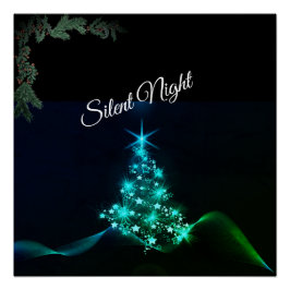 Póster 'Silent Night' Estrellas Azules