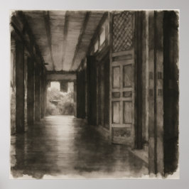 Póster Silent Passage – Ink Painting
