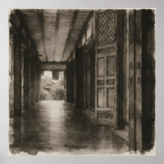 Póster Silent Passage – Ink Painting