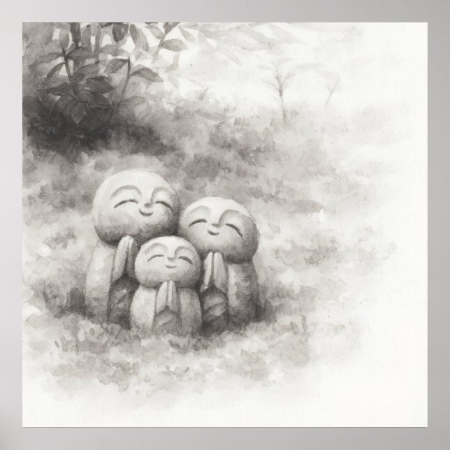 Póster Silent Passage — Ink Painting Wabi-Sabi Harmony (Frente)