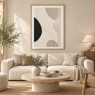 Póster Silent Passage | Minimal Abstract Plaster Art Prin