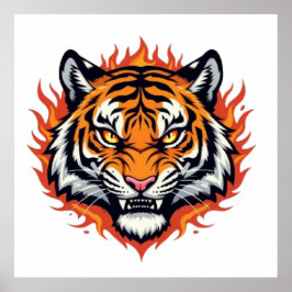 Póster Silent Tiger – Precision and Power