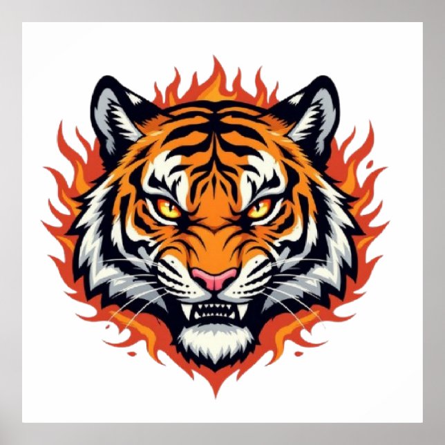 Póster Silent Tiger – Precision and Power (Frente)