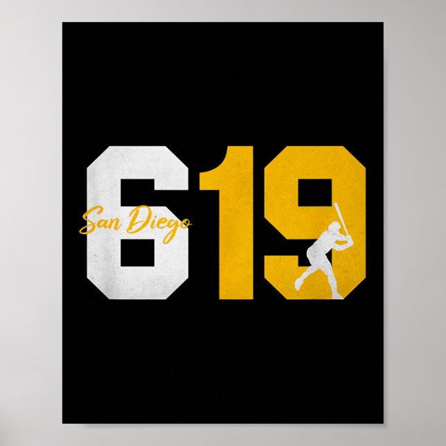 Póster Silhouet del jugador de béisbol de los años 90 de  (Frente)