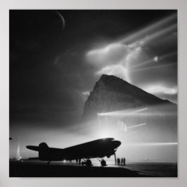 Póster Silhoueter Airliner by Searchlights - Segunda Guer