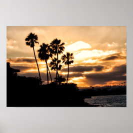 Póster Silhouette Al Sol En San Diego