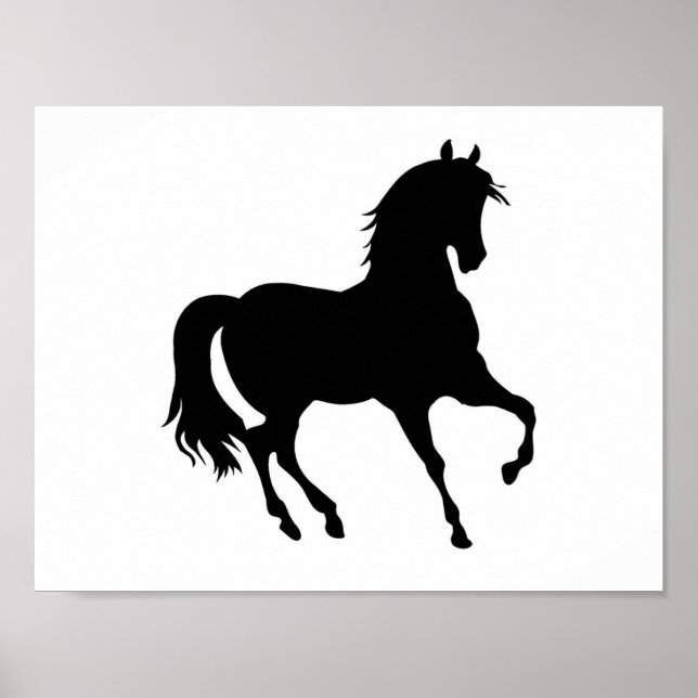 Póster Silhouette Black Horse (Frente)