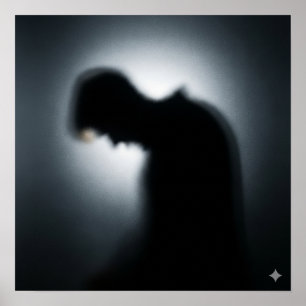 Póster Silhouette borrosa