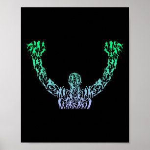 Póster Silhouette Boxer Shirt Boxer Shirt Mens Boxin