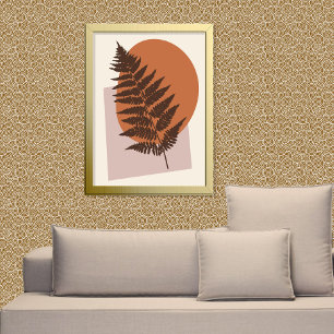 Póster Silhouette Brown and Beige de estilo moderno de me