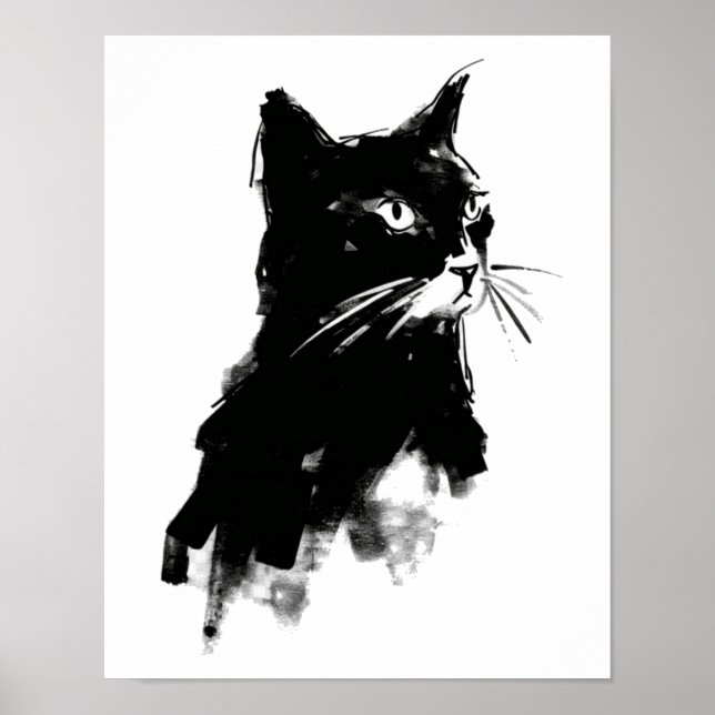 Póster Silhouette Cat Small (Frente)