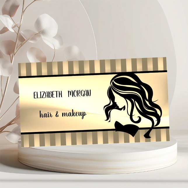 Póster Silhouette Chica moderna, franjas, pelo, maquillaj (Subido por el creador)