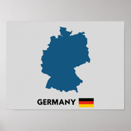 Póster Silhouette de Alemania