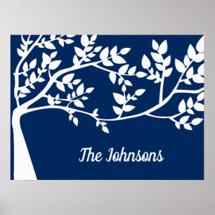 Póster Silhouette de árbol