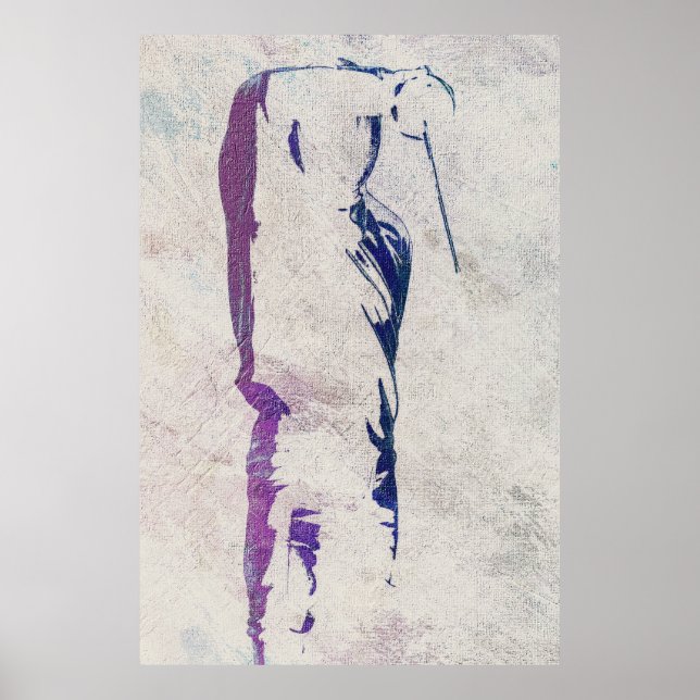 Póster Silhouette de esgrima (Frente)