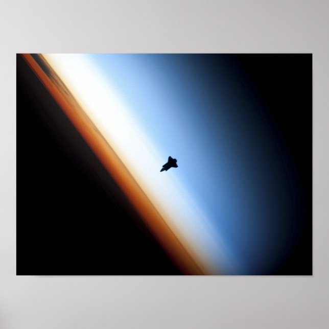 Póster Silhouette de la lanzadera espacial Endeavor (Frente)