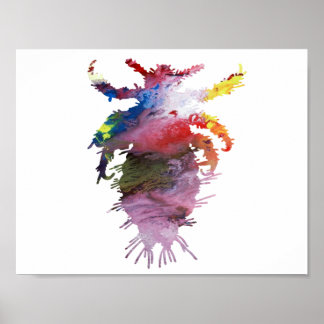 Póster Silhouette de louse abstracta