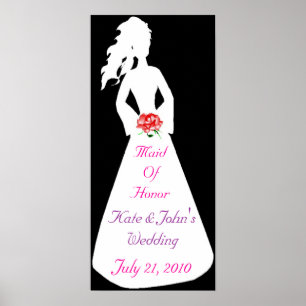Póster Silhouette de Novias II Criada De Honor