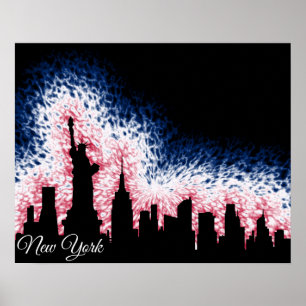 Póster Silhouette de Nueva York