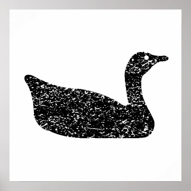 Póster Silhouette de oca angustiada (Frente)