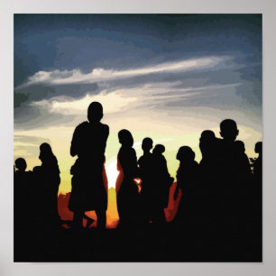 Póster Silhouette de People