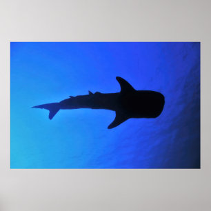 Póster Silhouette de Whale Shark