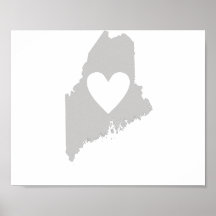 Silhouette estatal Heart Maine