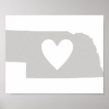 Silhouette estatal Heart Nebraska