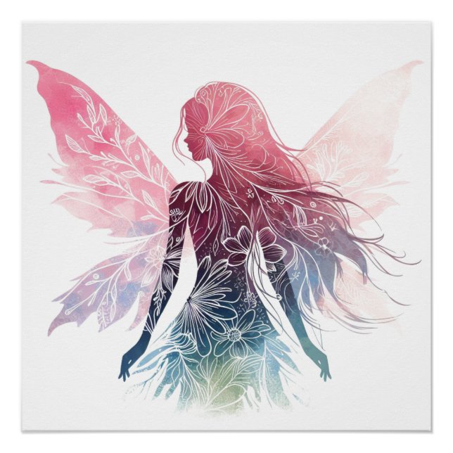 Póster Silhouette Fairy Encantadora (Anverso)