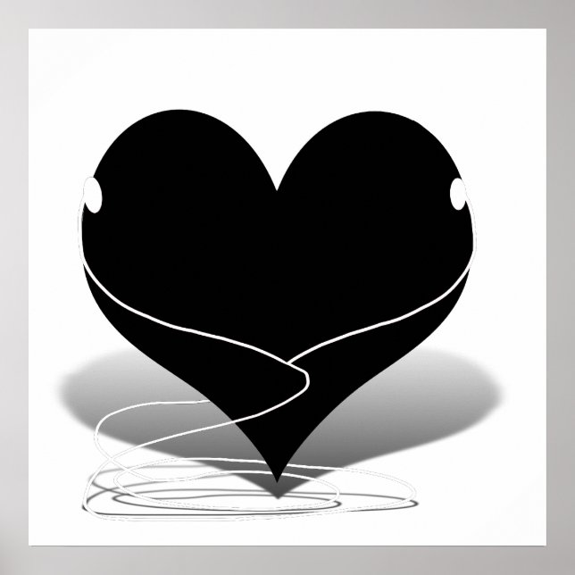 Póster Silhouette iHeart (con Ear Buds) (Frente)