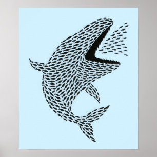 Póster Silhouette Orca