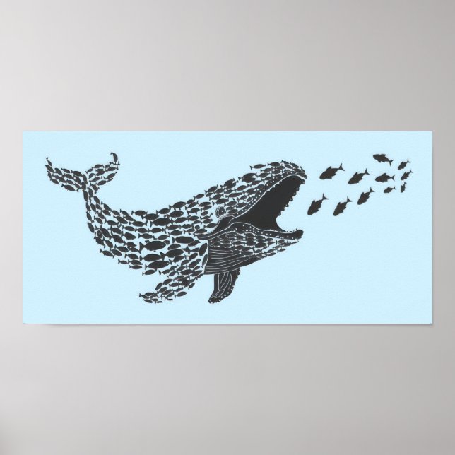 Póster Silhouette Whale (Frente)