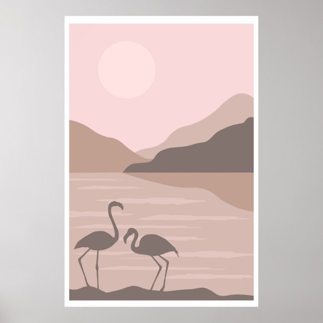 Póster Silhouettes de palmeras (Frente)