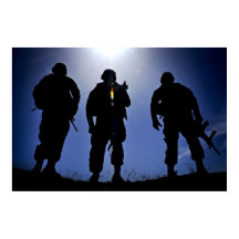 Silhouettes de soldado militar del ejército