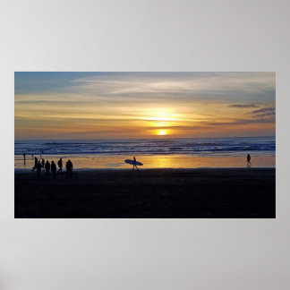 Póster Silhouettes en la bahía