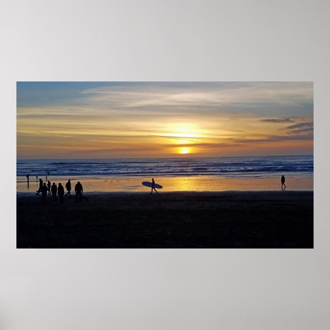 Póster Silhouettes en la bahía (Frente)