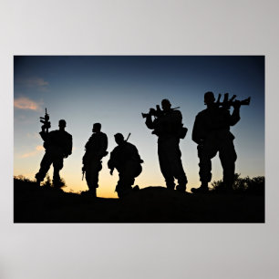 Póster Silhouettes marino