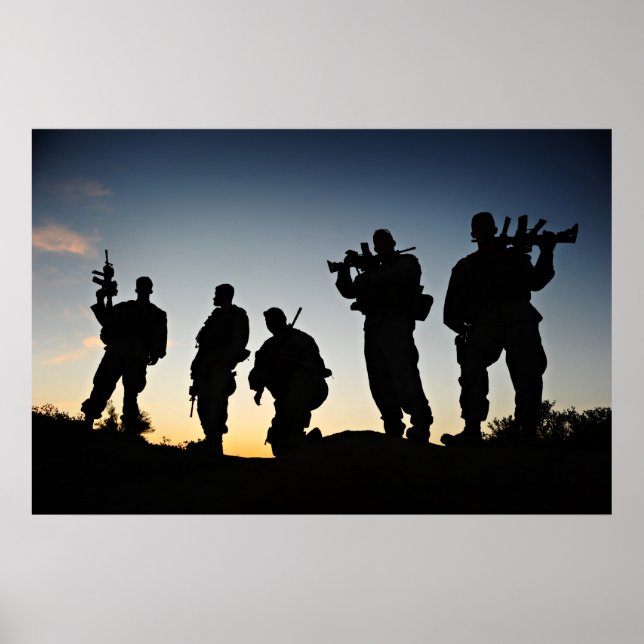Póster Silhouettes marino (Frente)