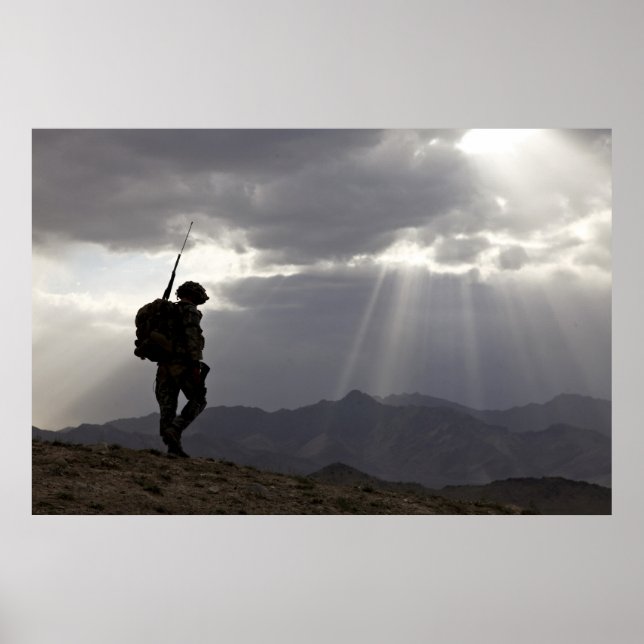 Póster Silhouettes militares en Dios en quien confiamos (Frente)